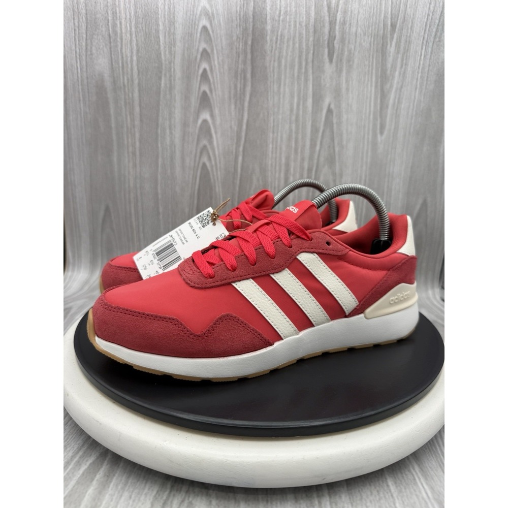 adidas Run 60s 4.0 Womens Size 8 Red White Retro Low Top Shoes Sneakers JP5973